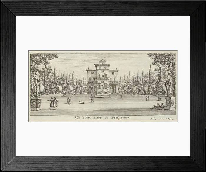 Framed Print : Vuë du Palais et Jardin du Cardinal Ludovise, 1640-1660. Creator: Israel Silvestre Framed Print : Vuë du Palais et Jardin du Cardinal Ludovise, 1640-1660. Creator: Israel Silvestre