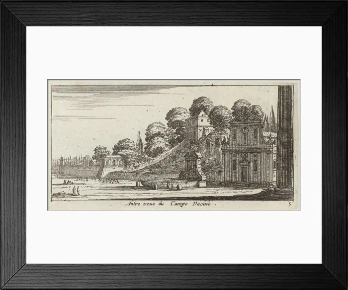 Framed Print : Autre veue du Campo Vacine, 1640-1660. Creator: Israel Silvestre Framed Print : Autre veue du Campo Vacine, 1640-1660. Creator: Israel Silvestre