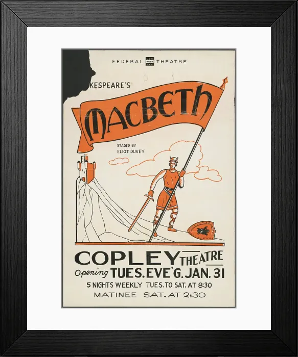 Framed Print : Macbeth, Boston, 1939. Creator: Unknown