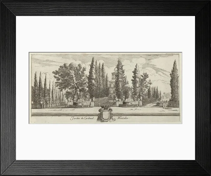 Framed Print : Jardin du Cardinal Montalte, 1640-1660. Creator: Israel Silvestre
