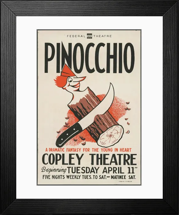 Framed Print : Pinocchio, Boston, 1939. Creator: Unknown Framed Print : Pinocchio, Boston, 1939. Creator: Unknown