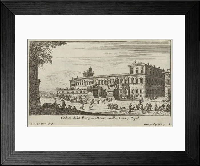Framed Print : Veduta della Piaza di Montecavallo, 1640-1660. Creator: Israel Silvestre Framed Print : Veduta della Piaza di Montecavallo, 1640-1660. Creator: Israel Silvestre