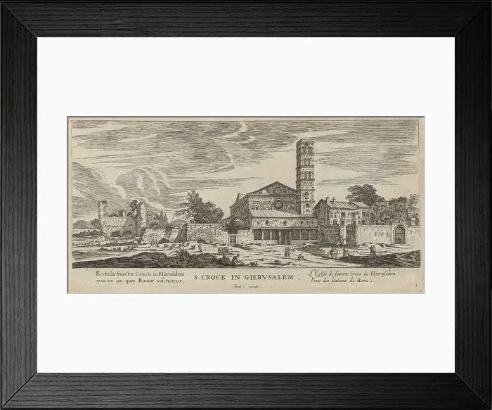 Framed Print : S. Croce in Gierusalem, 1640-1660. Creator: Israel Silvestre Framed Print : S. Croce in Gierusalem, 1640-1660. Creator: Israel Silvestre