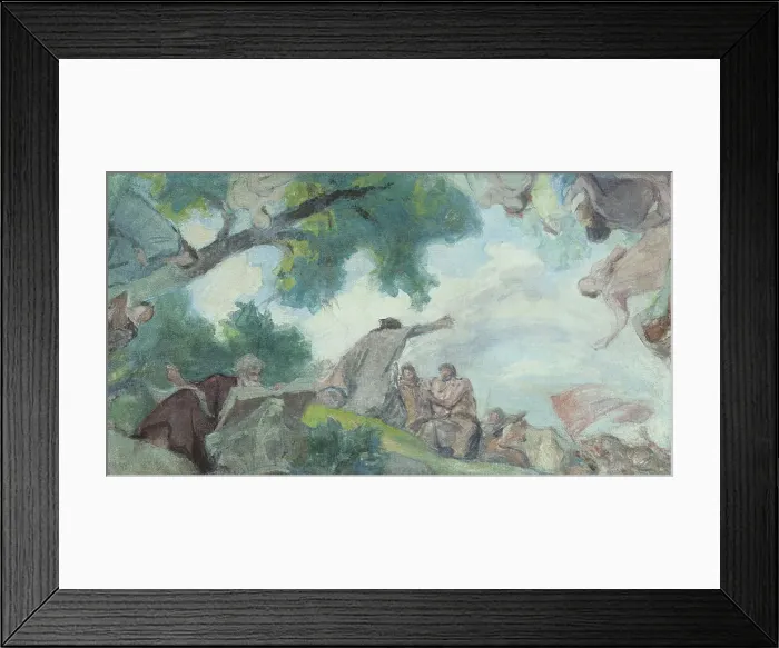Framed Print : Sketch for the Hôtel de Ville in Paris : The Sages, c.1897. Creator: Victor Emile Prouve Framed Print : Sketch for the Hôtel de Ville in Paris : The Sages, c.1897. Creator: Victor Emile Prouve