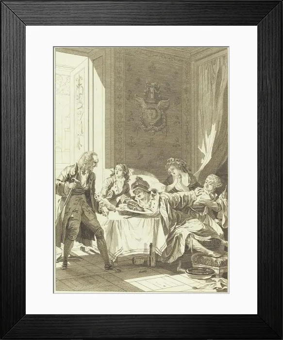 Framed Print : Le glouton, 1794. Creator: Jean Baptiste Blaise Simonet Framed Print : Le glouton, 1794. Creator: Jean Baptiste Blaise Simonet