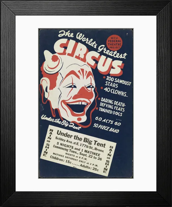 Framed Print : Circus 2, Bronx, New York, [1935]. Creator: Unknown