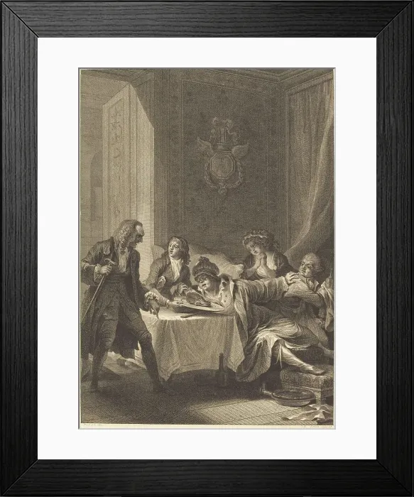 Framed Print : Le glouton, 1794. Creator: Jean Baptiste Blaise Simonet Framed Print : Le glouton, 1794. Creator: Jean Baptiste Blaise Simonet