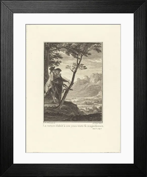 Framed Print : La nature étaloit à nos yeux toute sa magnificence, 1778. Creator: Jean Baptiste Blaise Simonet Framed Print : La nature étaloit à nos yeux toute sa magnificence, 1778. Creator: Jean Baptiste Blaise Simonet