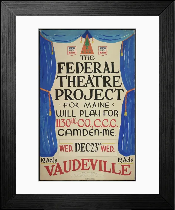 Framed Print : Vaudeville, Camden, ME, [193-]. Creator: Unknown