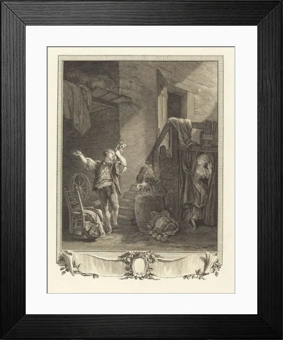 Framed Print : Rose et Colas. Creator: Jean Baptiste Blaise Simonet