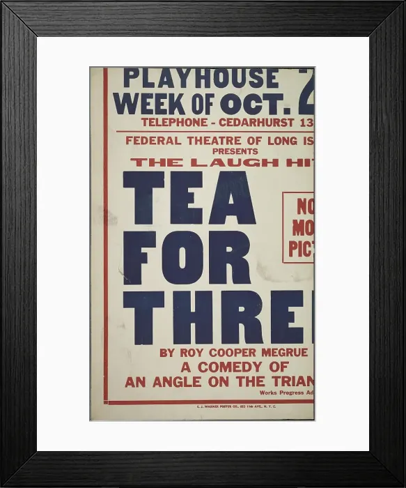 Framed Print : Tea for Three, Cedarhurst, NY, 1936. Creator: Unknown Framed Print : Tea for Three, Cedarhurst, NY, 1936. Creator: Unknown