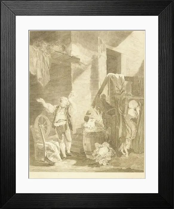 Framed Print : Rose et Colas. Creator: Jean Baptiste Blaise Simonet Framed Print : Rose et Colas. Creator: Jean Baptiste Blaise Simonet