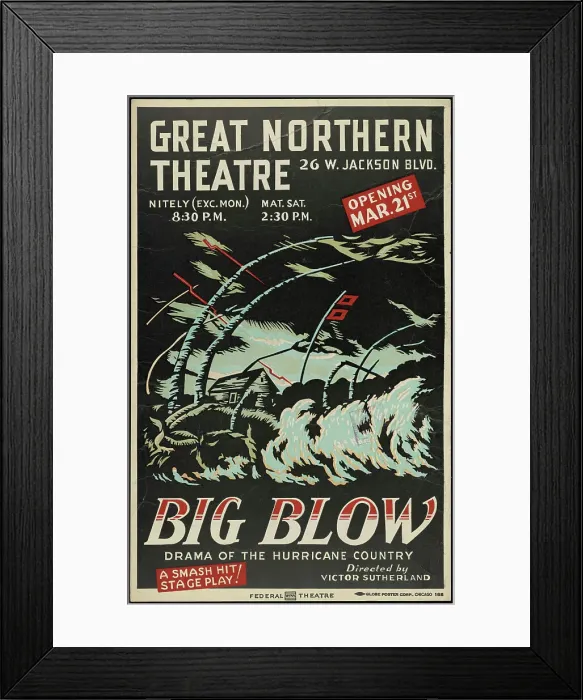 Framed Print : Big Blow, Chicago, [193-]. Creator: Unknown