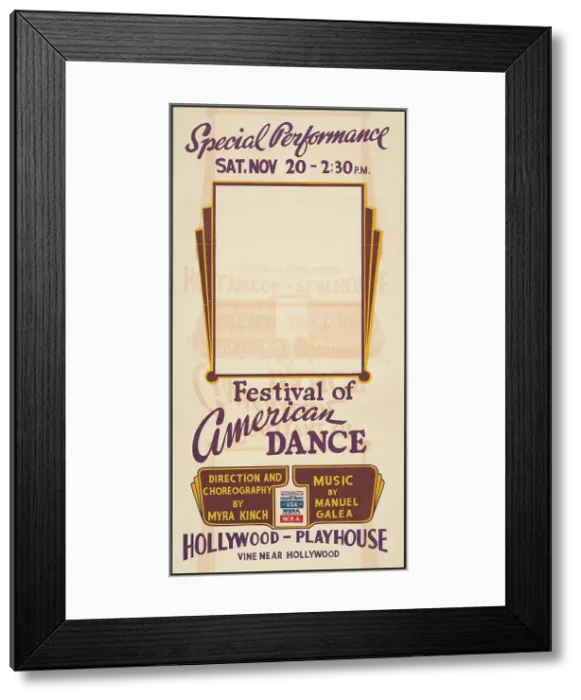 Framed Print : Festival of American Dance, Los Angeles, [193-]. Creator: Unknown