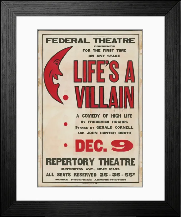 Framed Print : Life's a Villain, Boston, 1936. Creator: Unknown Framed Print : Life's a Villain, Boston, 1936. Creator: Unknown