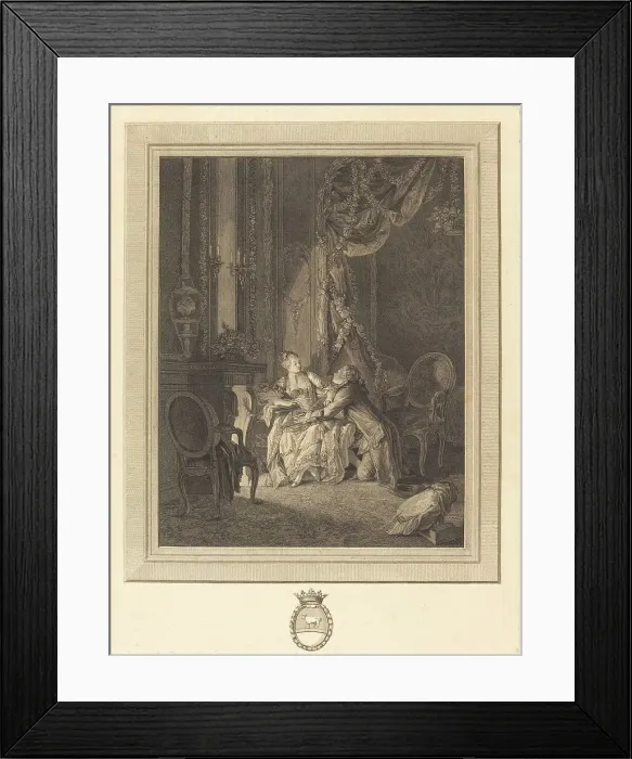 Framed Print : Le danger du tete-a-tete. Creator: Jean Baptiste Blaise Simonet Framed Print : Le danger du tete-a-tete. Creator: Jean Baptiste Blaise Simonet