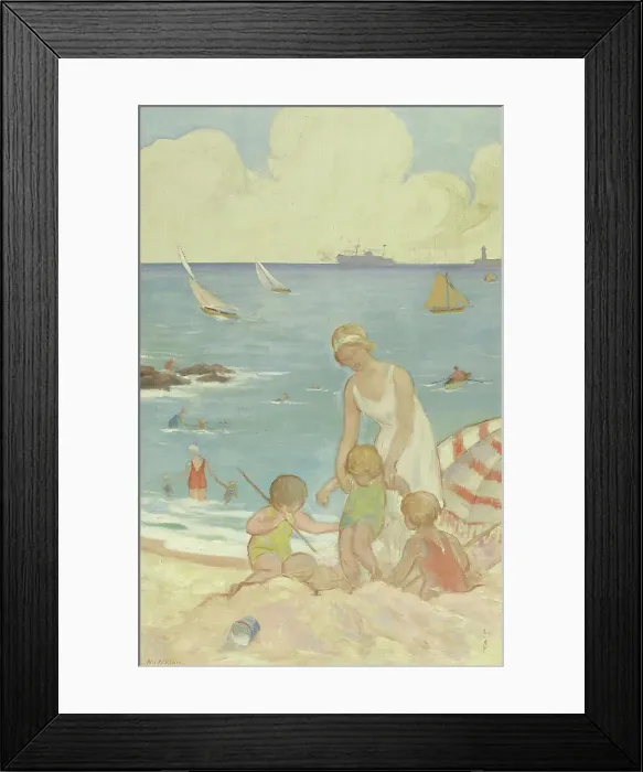Framed Print : The sea: sketch for the playground of the girls school in rue Dupleix... c.1933. Creator: Henri Nozais Framed Print : The sea: sketch for the playground of the girls school in rue Dupleix... c.1933. Creator: Henri Nozais