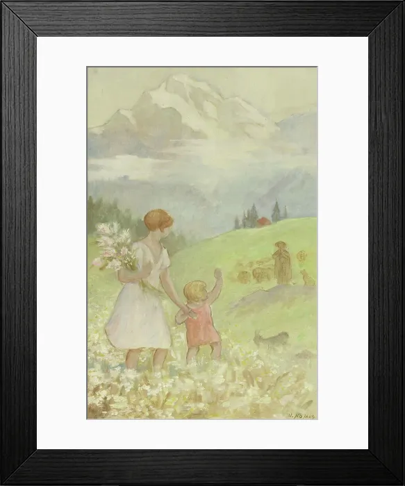 Framed Print : The mountains: sketch for the playground of the girls school in rue Dupleix... c.1933. Creator: Henri Nozais Framed Print : The mountains: sketch for the playground of the girls school in rue Dupleix... c.1933. Creator: Henri Nozais