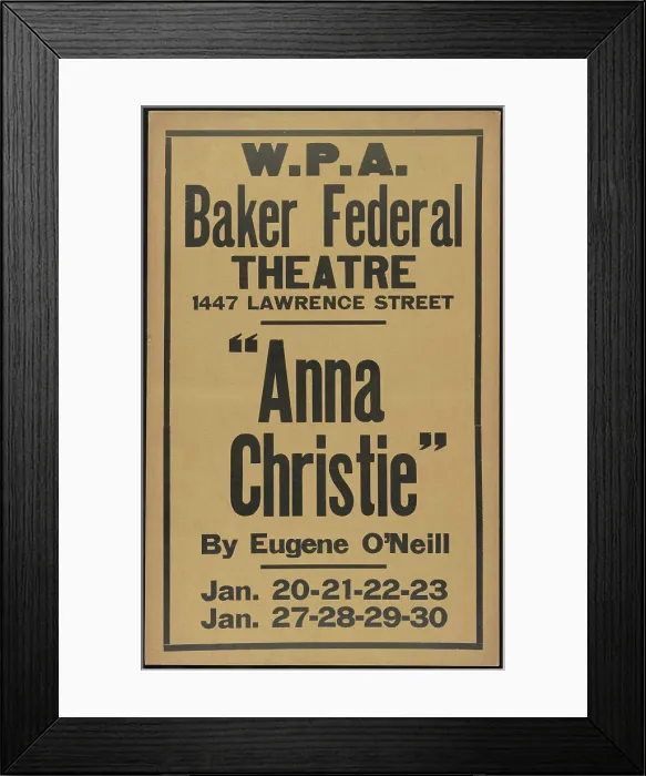 Framed Print : Anna Christie, Denver, 1938. Creator: Unknown