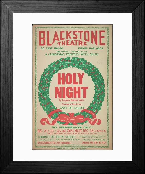 Framed Print : Holy Night, Chicago, 1937. Creator: Unknown Framed Print : Holy Night, Chicago, 1937. Creator: Unknown