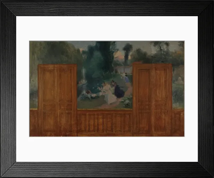 Framed Print : Sketch for the town hall of Créteil: Landscape, banks of the Marne...1898. Creator: Eugene Martial Simas Framed Print : Sketch for the town hall of Créteil: Landscape, banks of the Marne...1898. Creator: Eugene Martial Simas
