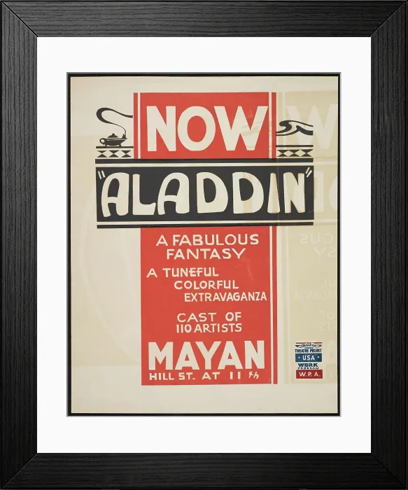 Framed Print : Aladdin, Los Angeles, 1938. Creator: Unknown Framed Print : Aladdin, Los Angeles, 1938. Creator: Unknown