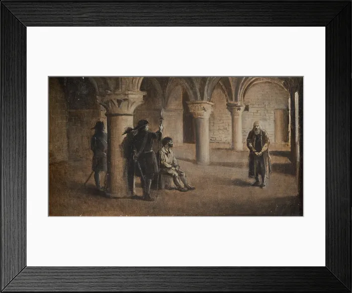 Framed Print : Rencontre de Schumacker et de Han d'Islande, c.1889. Creator: Guillaume Albert Demarest Framed Print : Rencontre de Schumacker et de Han d'Islande, c.1889. Creator: Guillaume Albert Demarest