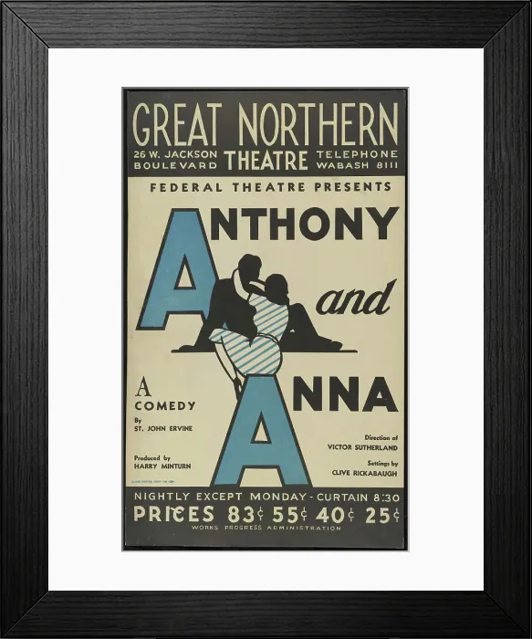 Framed Print : Anthony and Anna, Chicago, 1938. Creator: Unknown Framed Print : Anthony and Anna, Chicago, 1938. Creator: Unknown