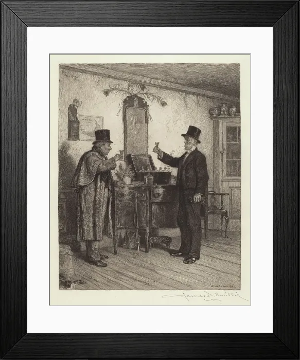 Framed Print : A Glass with the Squire, 1886. Creator: James David Smillie Framed Print : A Glass with the Squire, 1886. Creator: James David Smillie