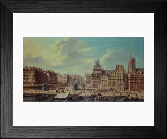 Framed Print : Fête donnée place de Grève à l'occasion de la naissance de la princesse Marie-Thérèse... 1754. Creator: Nicolas Raguenet Framed Print : Fête donnée place de Grève à l'occasion de la naissance de la princesse Marie-Thérèse... 1754. Creator: Nicolas Raguenet