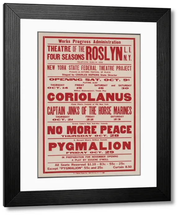Framed Print : Coriolanus, Roslyn, NY, [1930s]. Creator: Unknown