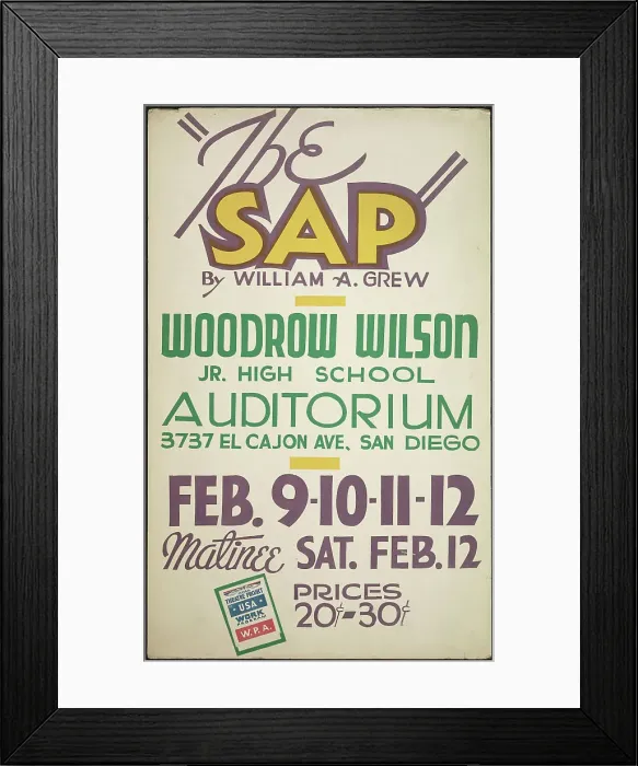 Framed Print : The Sap, San Diego, 1938. Creator: Unknown Framed Print : The Sap, San Diego, 1938. Creator: Unknown