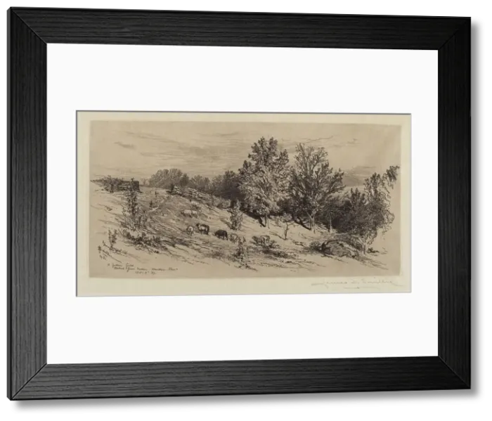 Framed Print : A Fallow Field, 1883. Creator: James David Smillie