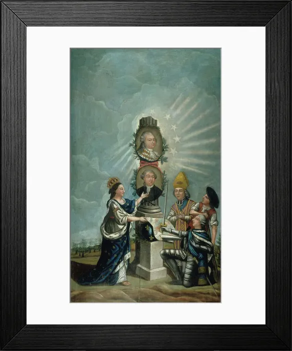 Framed Print : La France reçoit des trois ordres les voeux de toute la Nation.. c1791. Creator: Dubois Framed Print : La France reçoit des trois ordres les voeux de toute la Nation.. c1791. Creator: Dubois