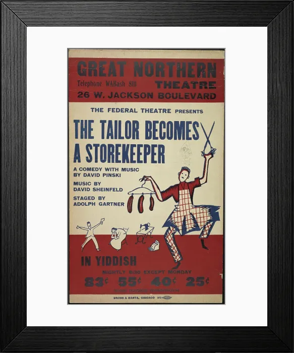 Framed Print : The Tailor Becomes a Storekeeper, Chicago, 1938. Creator: Unknown Framed Print : The Tailor Becomes a Storekeeper, Chicago, 1938. Creator: Unknown