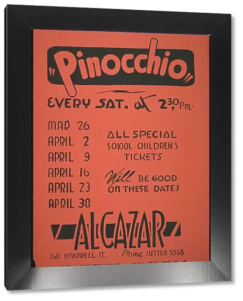 Pinocchio, San Francisco, 1939. Creator: Unknown