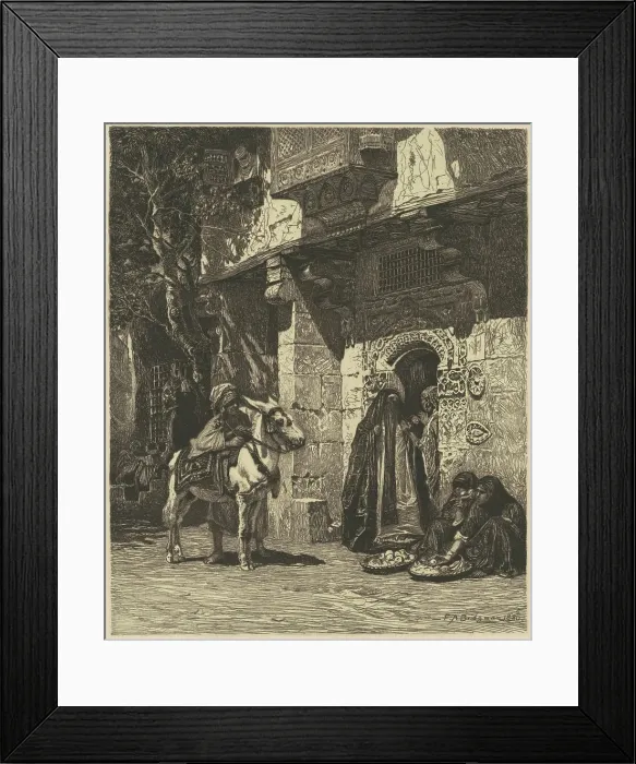 Framed Print : A Lady of Cairo Visiting, 1881. Creator: James David Smillie Framed Print : A Lady of Cairo Visiting, 1881. Creator: James David Smillie