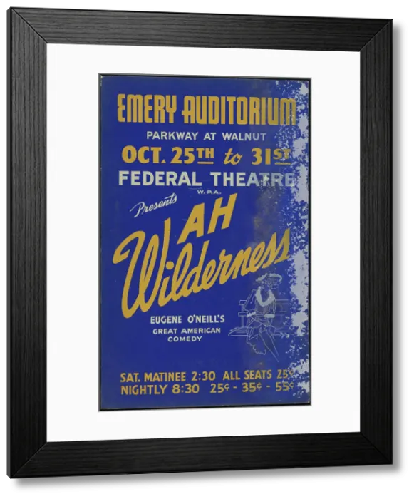 Framed Print : Ah, Wilderness!, Cincinnati, 1937. Creator: Unknown Framed Print : Ah, Wilderness!, Cincinnati, 1937. Creator: Unknown