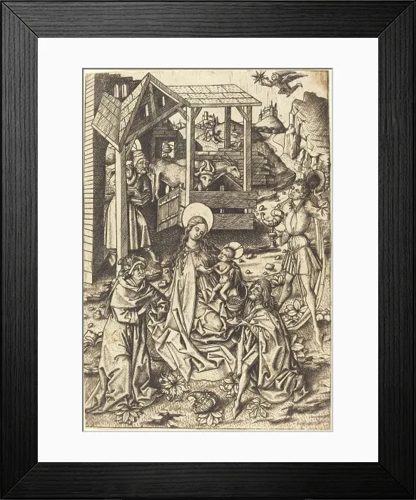 Framed Print : The Adoration of the Magi. Creator: Master ES Framed Print : The Adoration of the Magi. Creator: Master ES