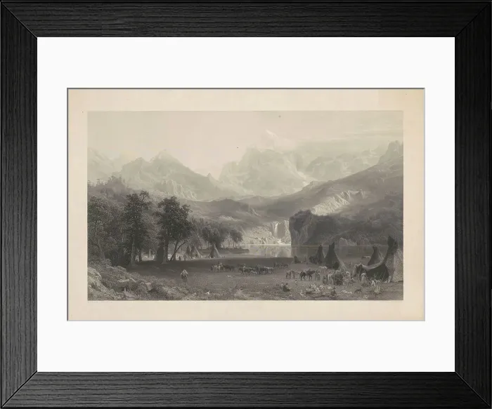 Framed Print : The Rocky Mountains, 1866. Creator: James Smillie Framed Print : The Rocky Mountains, 1866. Creator: James Smillie