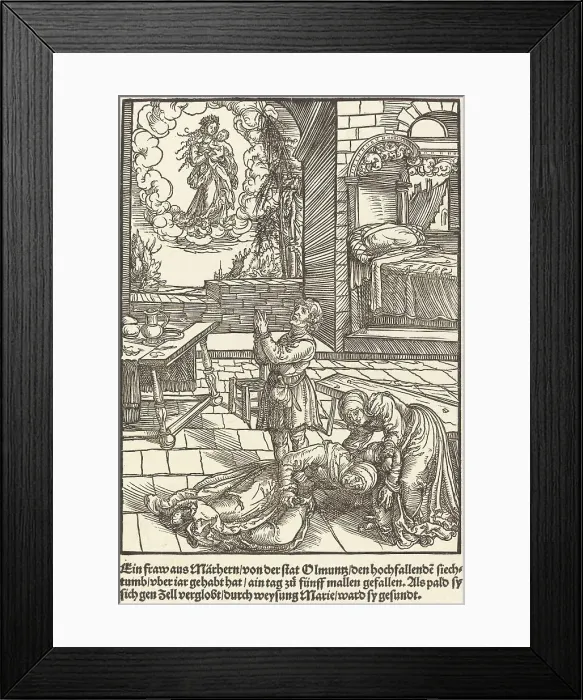 Framed Print : Ein frau aus Marhern... c. 1503. Creator: Master of the Legend Scenes Framed Print : Ein frau aus Marhern... c. 1503. Creator: Master of the Legend Scenes