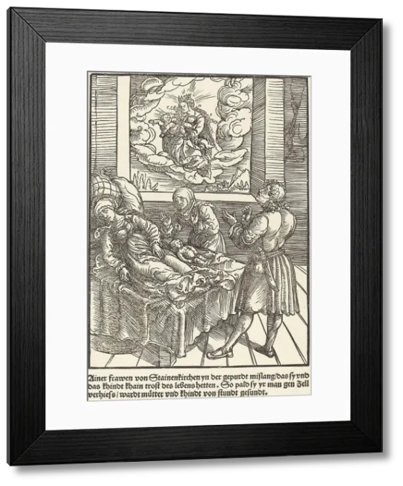 Framed Print : Ainer frawen von Stainerkirchen... c. 1503. Creator: Master of the Legend Scenes Framed Print : Ainer frawen von Stainerkirchen... c. 1503. Creator: Master of the Legend Scenes