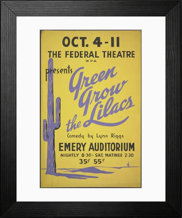 Framed Print : Green Grow the Lilacs, Cincinnati, 1937. Creator: Unknown Framed Print : Green Grow the Lilacs, Cincinnati, 1937. Creator: Unknown