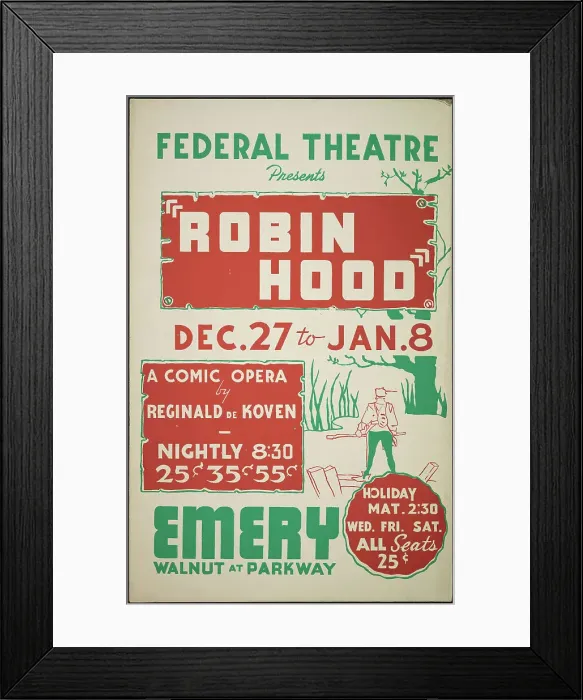 Framed Print : Robin Hood, Cincinnati, 1937. Creator: Unknown Framed Print : Robin Hood, Cincinnati, 1937. Creator: Unknown