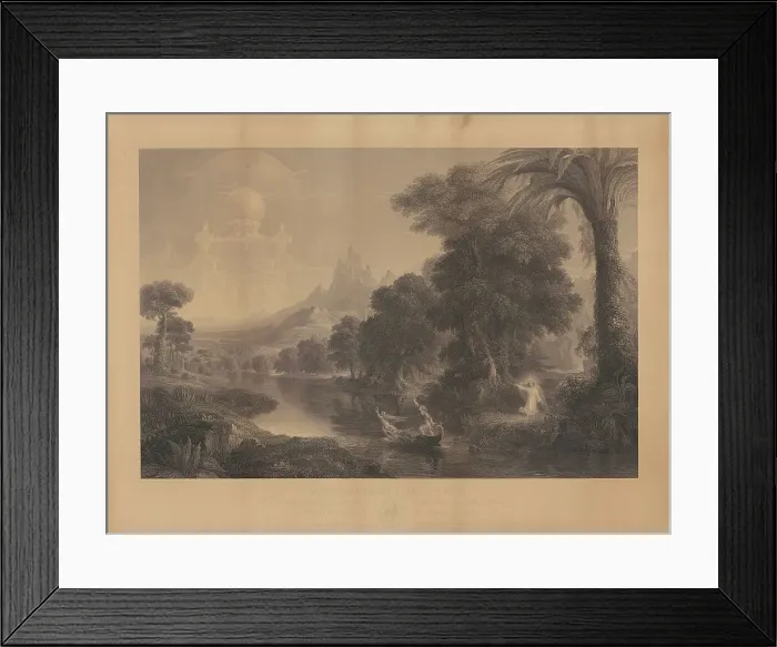 Framed Print : The Voyage of Life: Youth, 1850. Creator: James Smillie Framed Print : The Voyage of Life: Youth, 1850. Creator: James Smillie