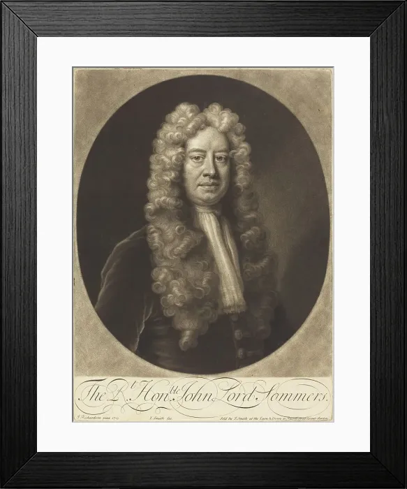 Framed Print : John Lord Sommers, 1713. Creator: John Smith Framed Print : John Lord Sommers, 1713. Creator: John Smith
