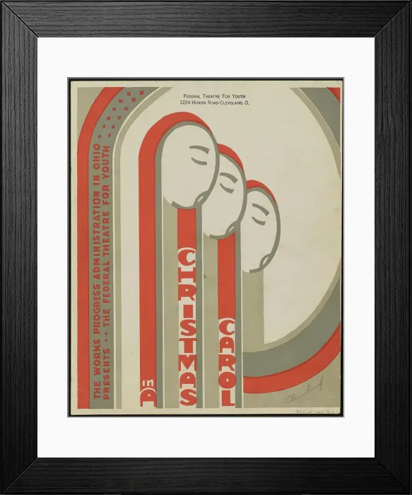 Framed Print : A Christmas Carol, Cleveland, 1937. Creator: Unknown Framed Print : A Christmas Carol, Cleveland, 1937. Creator: Unknown