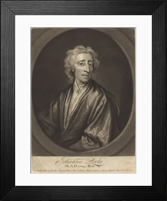 Framed Print : John Locke, 1721. Creator: John Smith Framed Print : John Locke, 1721. Creator: John Smith