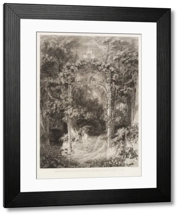 Framed Print : Das Waldfräulein (The Lady of the Forest), 1845. Creator: Eugen Napoleon Neureuther Framed Print : Das Waldfräulein (The Lady of the Forest), 1845. Creator: Eugen Napoleon Neureuther