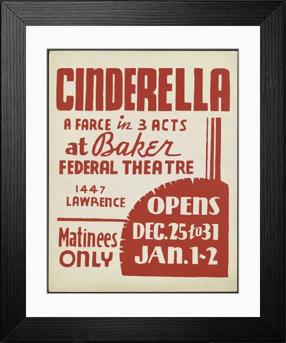 Framed Print : Cinderella, Denver, 1936. Creator: Unknown Framed Print : Cinderella, Denver, 1936. Creator: Unknown